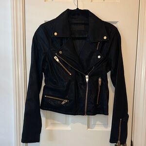 BLANK NYC Chic Black Faux Leather Moto Jacket